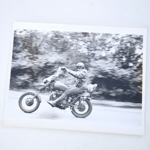 Biker Fine Art Photograph Print Janine Gordon B/w